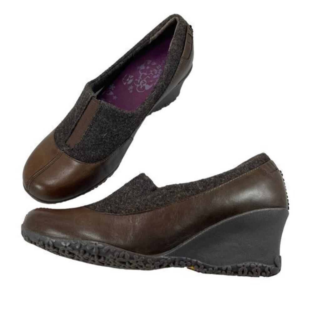 Merrell Women's Tulip Expresso Wool Leather Wedges Size 7